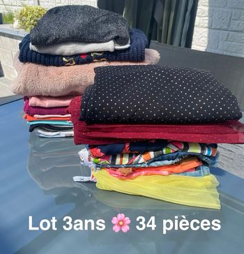 Liquidation lot vêtements fille 34pieces 🌸 3ans