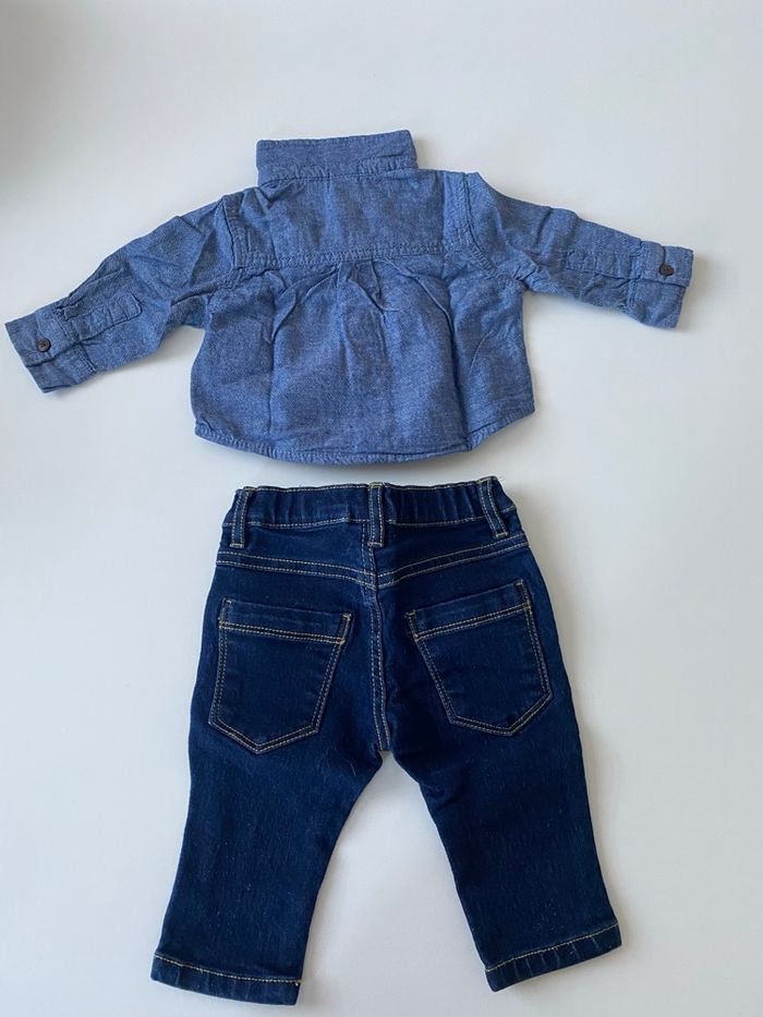 🌸 Ensemble jeans et chemise bébé 3 mois 🌸 - photo numéro 3