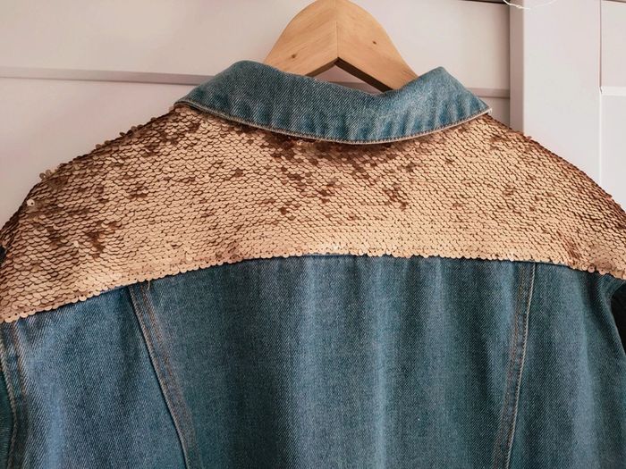Veste en jean sequin or eight paris taille M L 40 42 neuf - photo numéro 8