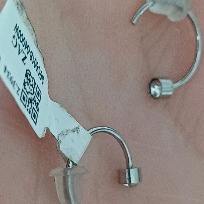 Boucles d'oreilles zag en acier inoxydable - photo numéro 2