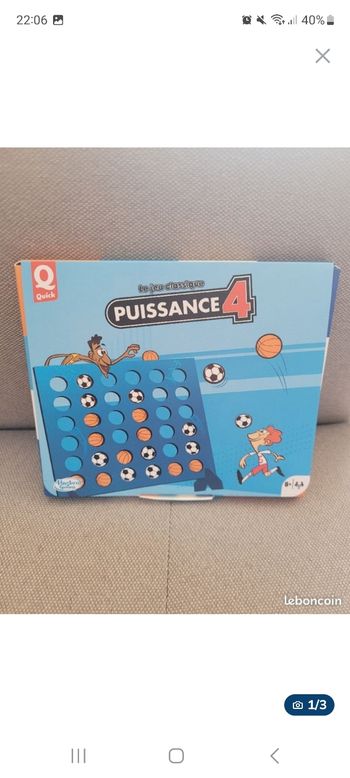 Mini-jeu de voyage Puissance 4 Quick