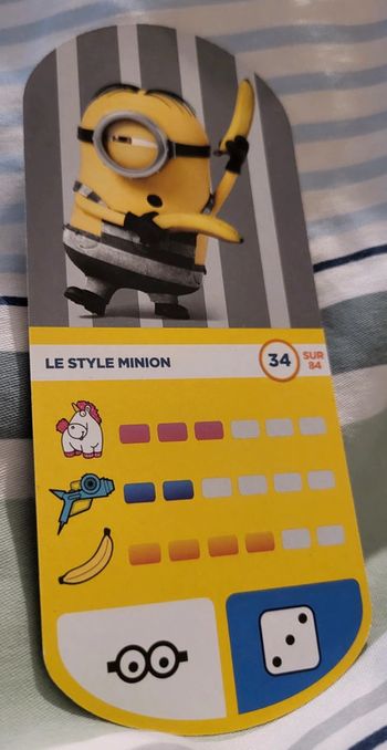 Carte Auchan Moi Moche et Méchant 3 "Le style Minion" n°34/84