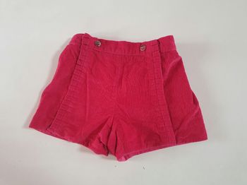 Short en velours fille jacadi 36 mois 3 ans rose fushia