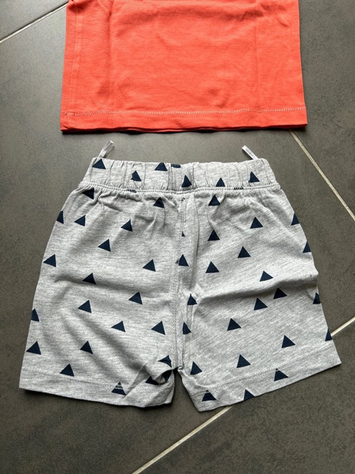 Ensemble 2 articles: t-shirt tigre sans manches débardeur et short été neuf c&a bébé garçon - photo numéro 8