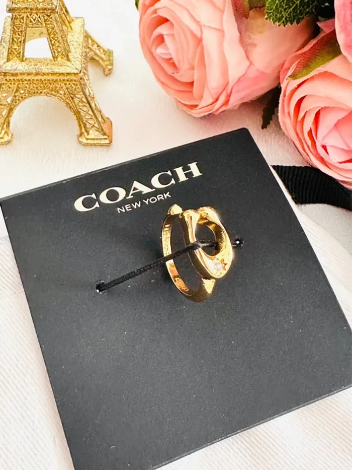 🔤Bague Coach New York dorée classique - photo numéro 3