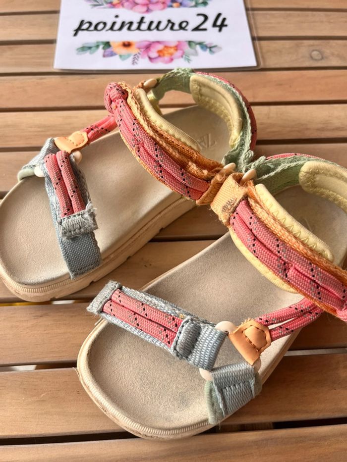 Sandales multicolore à scratch Zara 24 - photo numéro 2