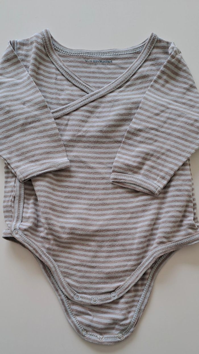 Lot de 3 bodies manches longues Vertbaudet 12 mois - photo numéro 5