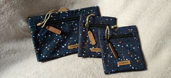 Lot de 3 pochettes cabaïa noires camel