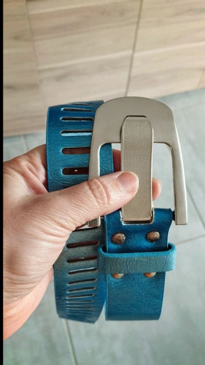 Ceinture deux nuances de bleu 85 cm - photo numéro 5