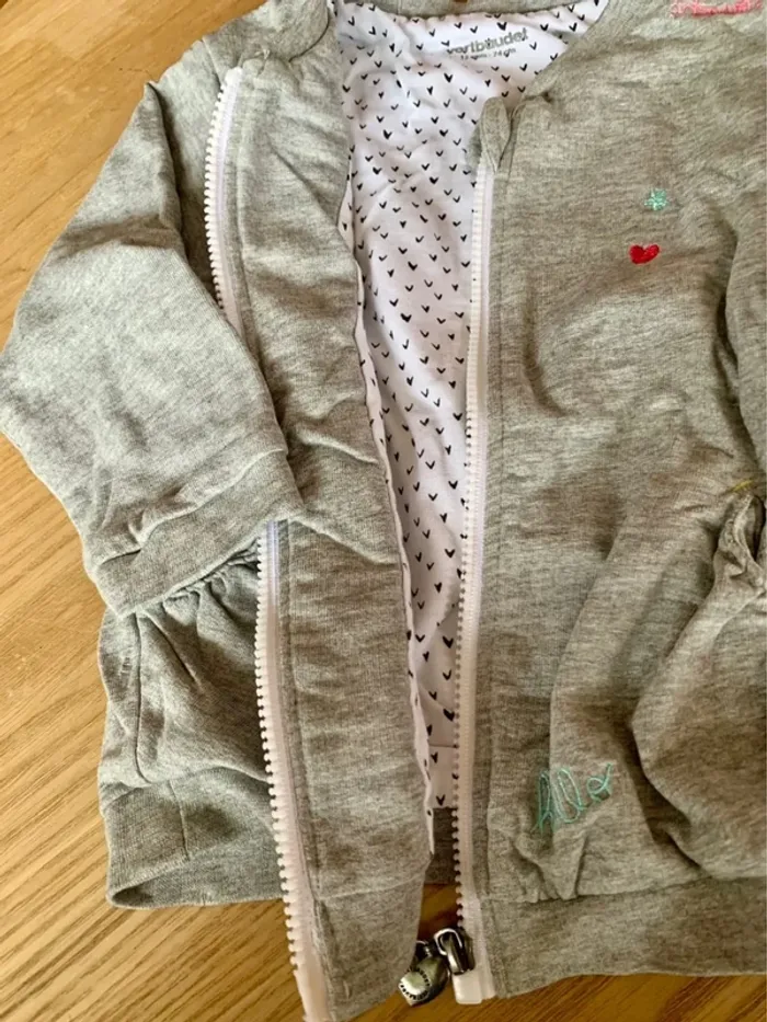 Gilet à zip 12 mois fille Vertbaudet - photo numéro 3