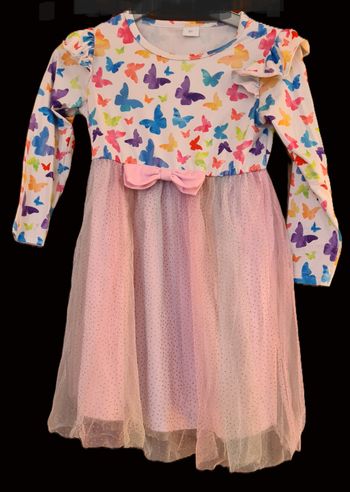 Jolie robe motif Papillons 6 ans