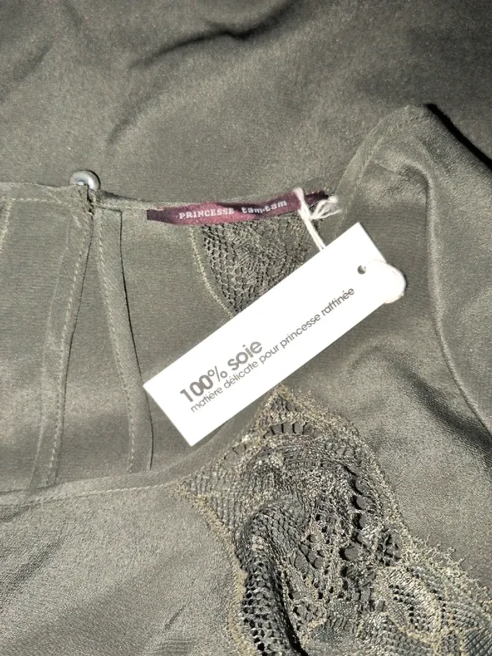 T-shirt vert dentelle – Princesse Tam.Tam – Taille 36 – Neuf avec étiquette - photo numéro 5