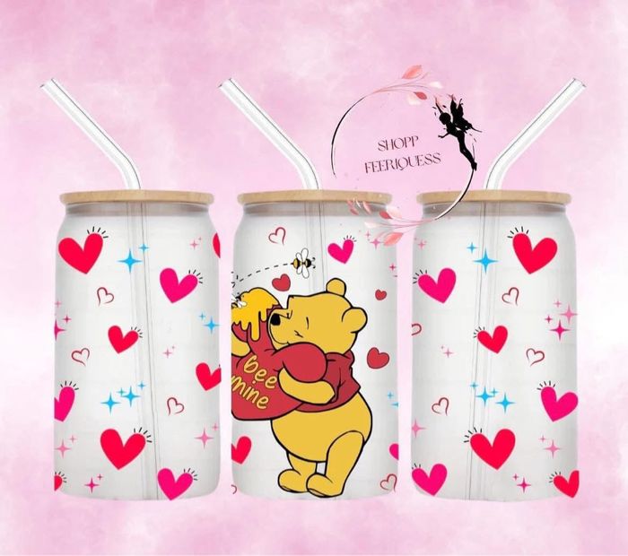 Winnie L’ourson - Gobelet en verre ❤️