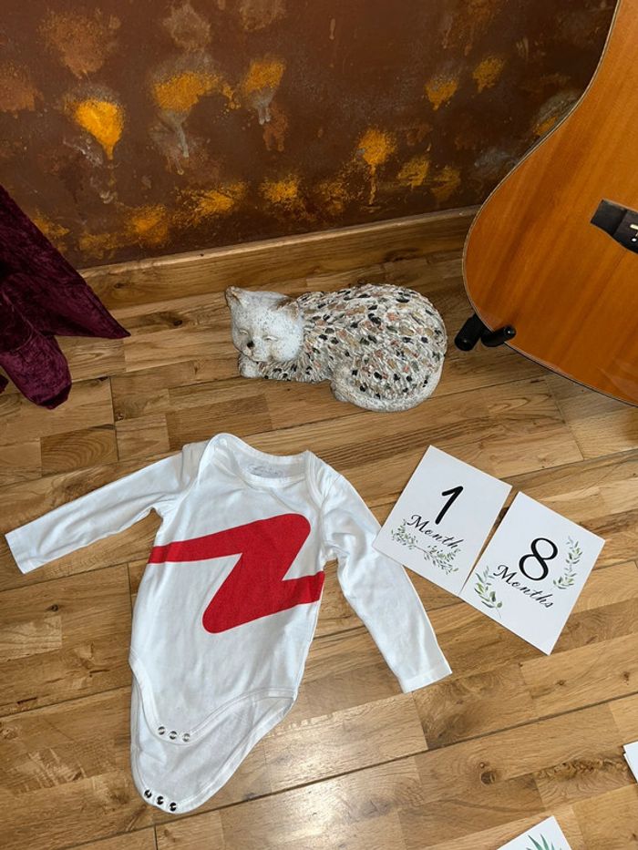 Body blanc et rouge très bon état damart thetmolactyl 18mois - photo numéro 2