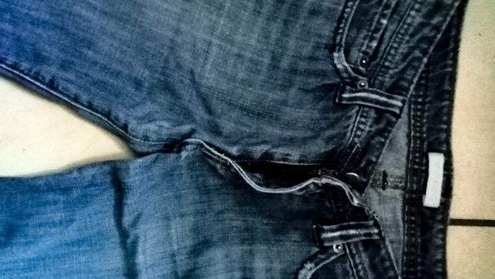 Pantalon court en jean bleu clair - photo numéro 6