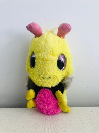 Peluche abeille rose gros yeux bourdon