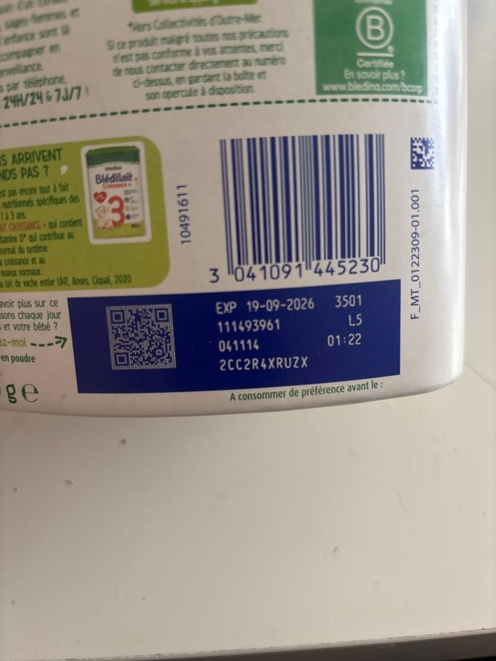 Boîte de lait bébé - photo numéro 2