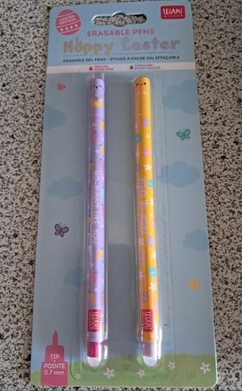 Légami Hoppy Easter,  Pâques 2025, set de 2 stylos effaçables. 