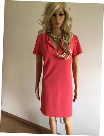 Robe rose corail à manches courtes JBC taille 40 jamais portée