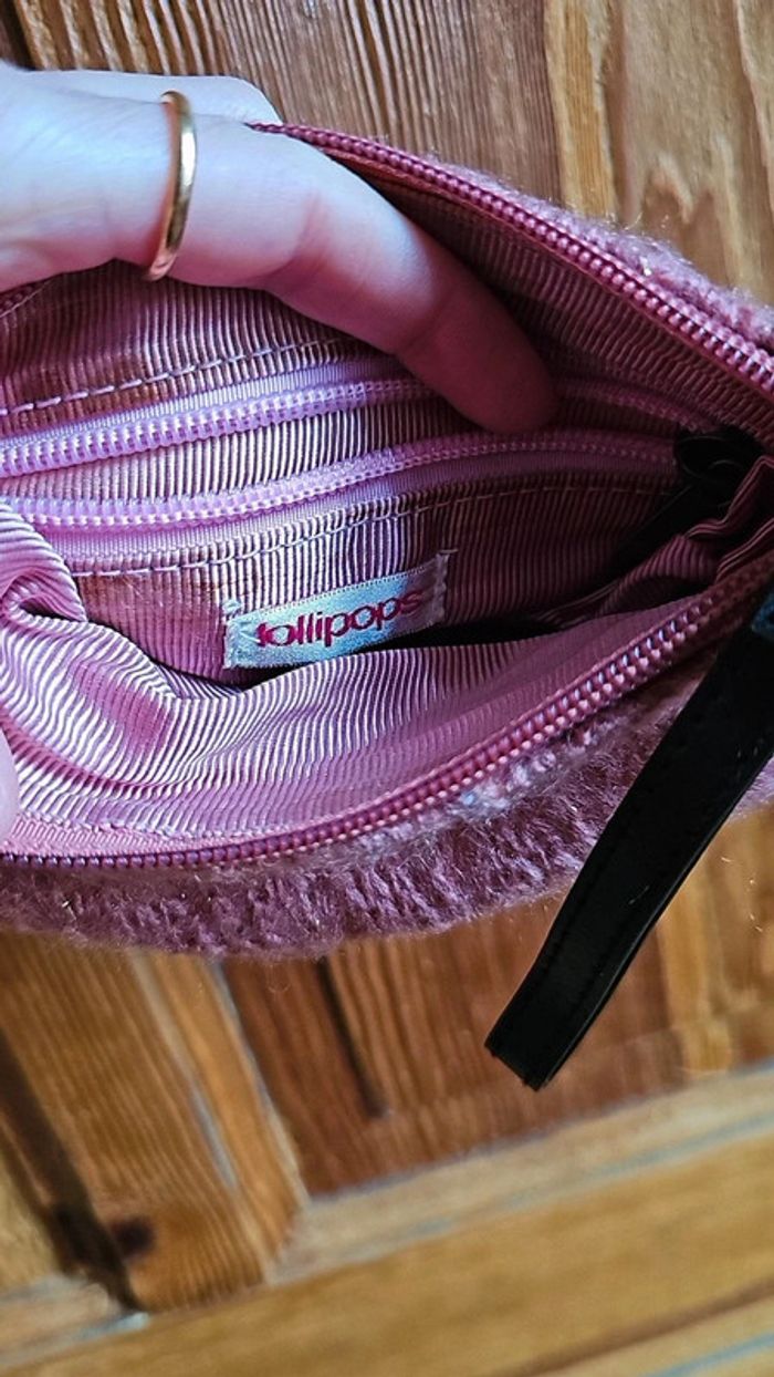 Pochette y2k vintage rose fermeture éclair - photo numéro 3