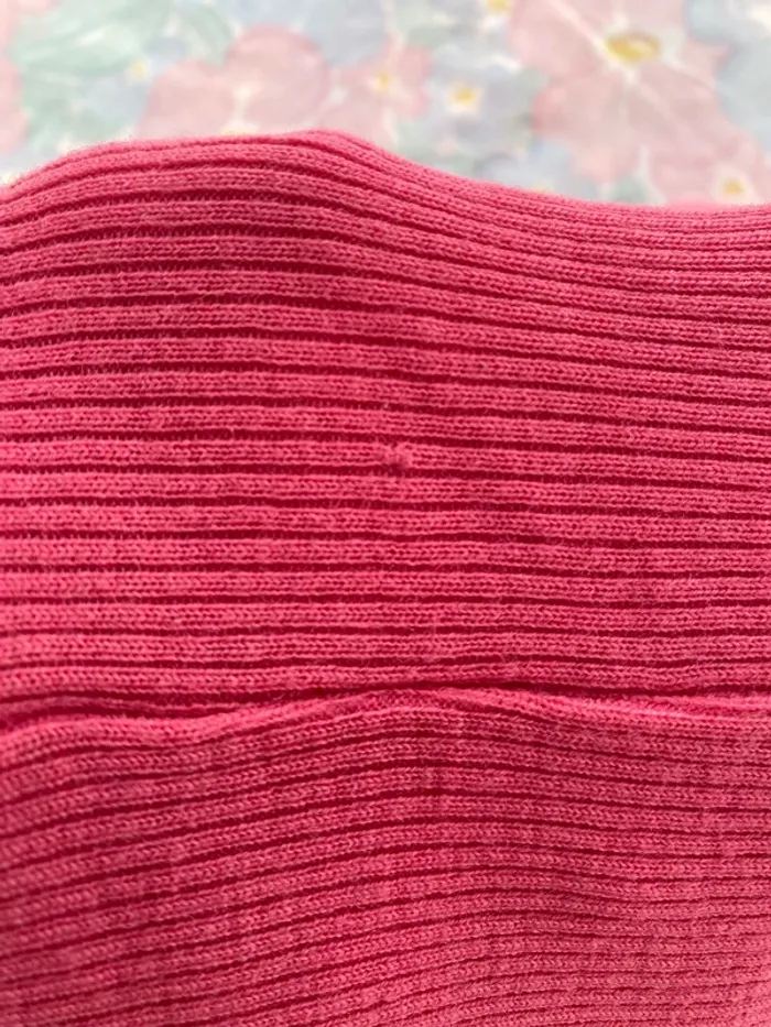 Cardigan gilet rose vif manymonths - photo numéro 5