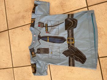 Tee-shirt manches courtes policier (coton) 5ans