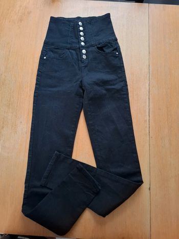 Pantalon taille haute skinny noir neuf taille 32