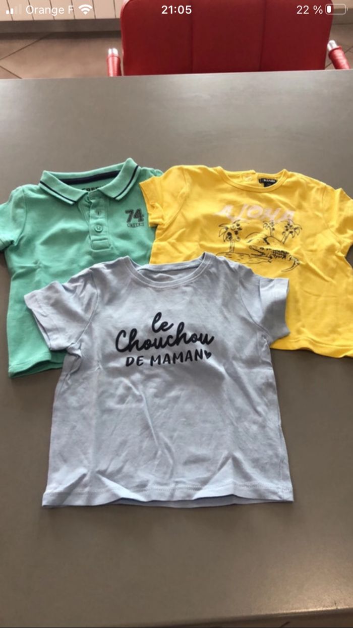 Lot de 3 tee-shirts 12 mois