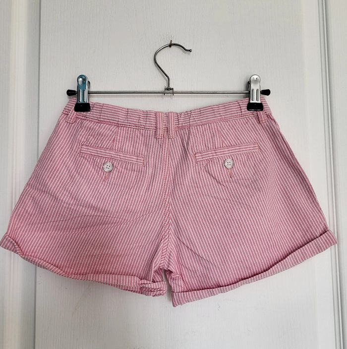 Short à rayures rose Tommy Hilfiger 10 ans - photo numéro 4