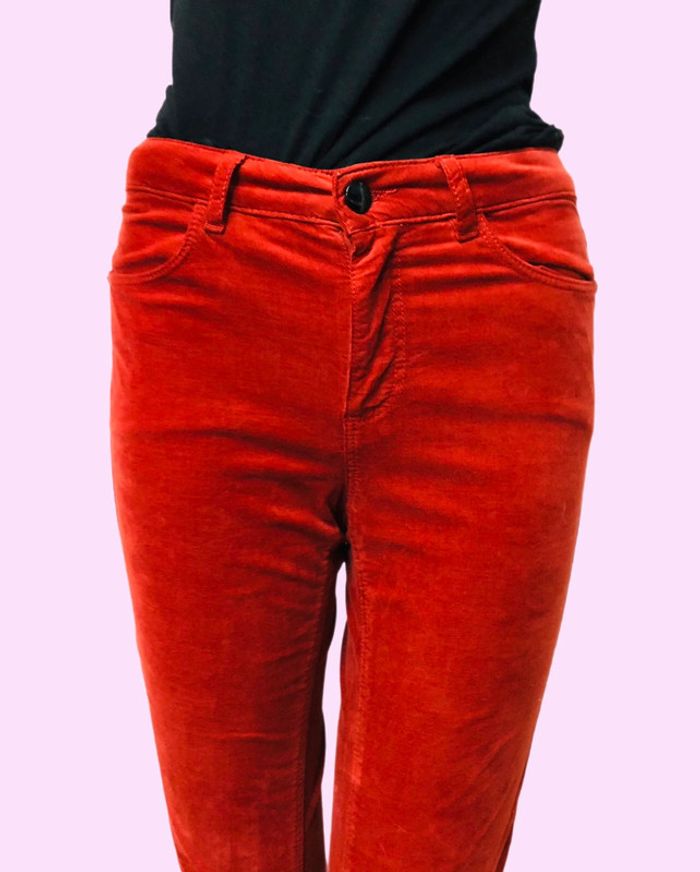 🧡Pantalon skinny velours couleur rouille One Step rust-colored velvet pants🍁 - photo numéro 5