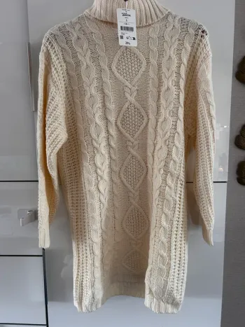 Robe pull crème taille S