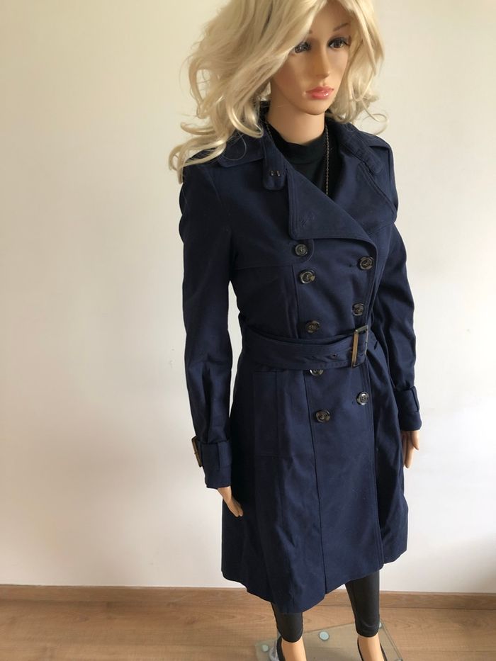 Trench bleu marine Mint&Berry taille 34 TBE - photo numéro 2