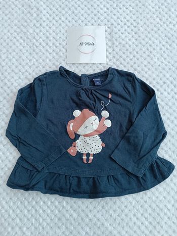🔸T-shirt bleu marine Kiabi – 18 mois 🔸