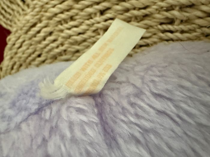 Ancienne peluche ours bleu jaune vert rose - photo numéro 4