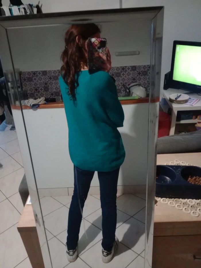 Pull femme taille 5 vert émeraude p - photo numéro 7