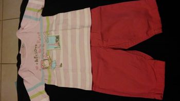 Ensemble pantacourt et tee shirt 6 mois