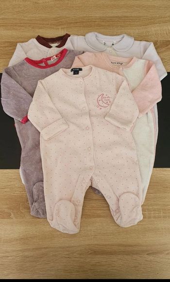 Lot de 5 pyjamas hiver 3 mois