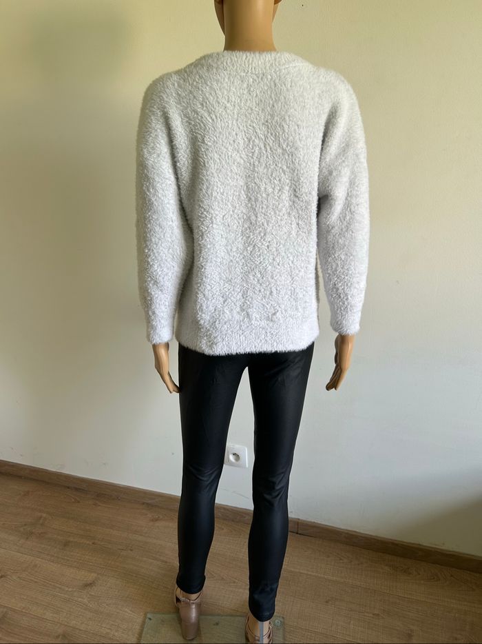 Pull blanc tout doux à manches longues Morgan taille S comme neuf - photo numéro 6