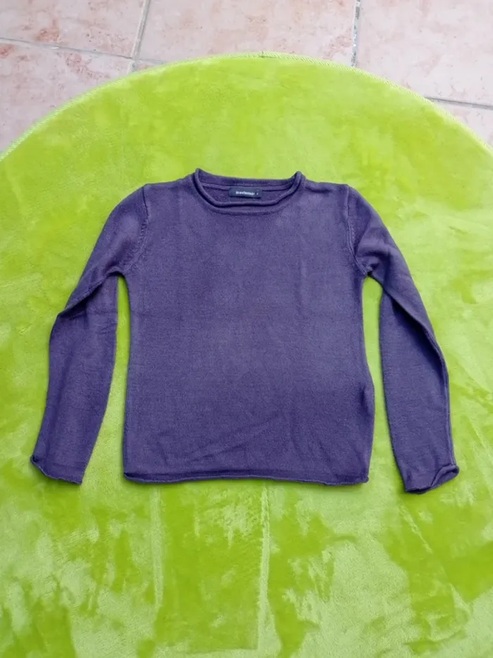 Pull fin violet In Extenso taille 4 ans