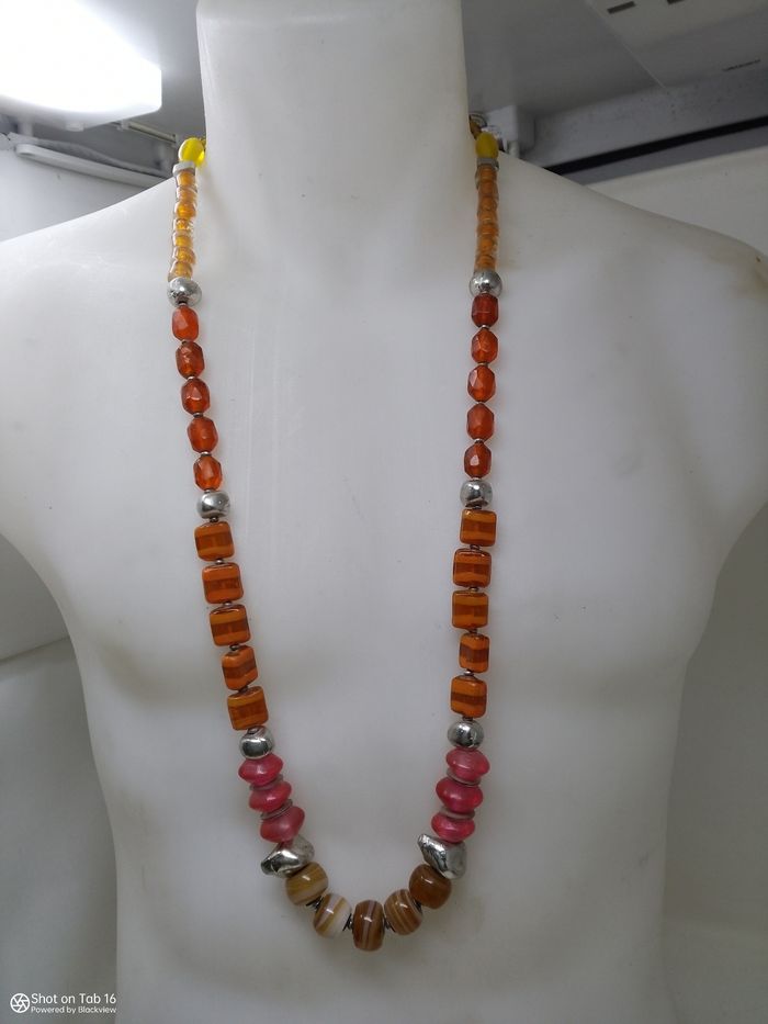 Superbe collier ce soir Annecy en pâte de verre de style de Murano