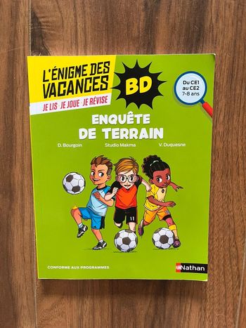 L’énigme des vacances bd ce1 ce2