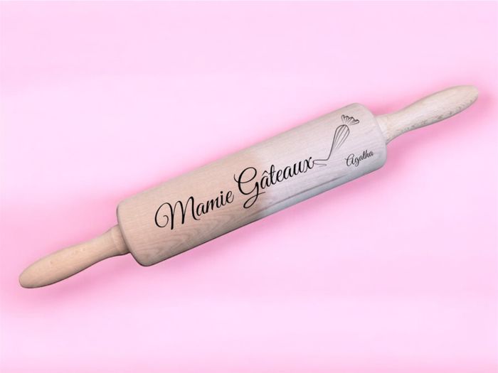 Rouleau à pâtisserie en bois personnalisé