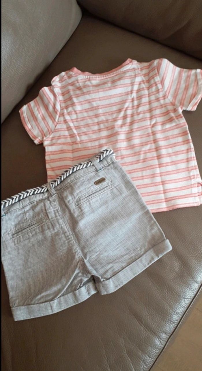 Ensemble short +tee shirt +ceinture Creeks 2 ans - photo numéro 9