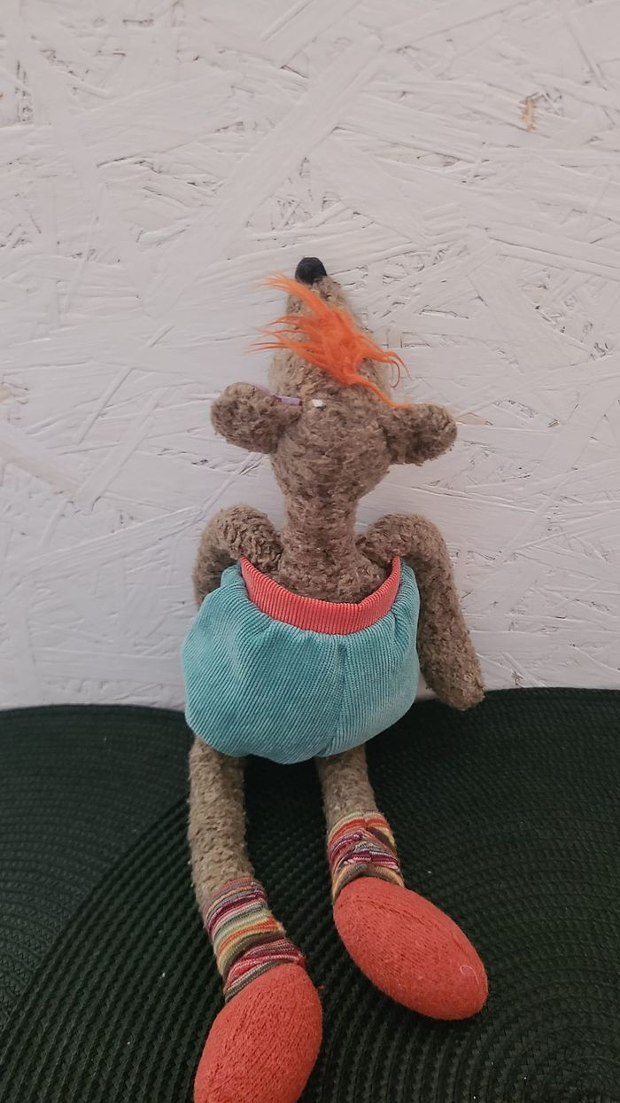 Doudou souris marron short vert Au Fond de la Cour MOULIN ROTY - photo numéro 2