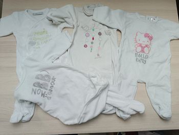Lot de 4 grenouillères 6 mois