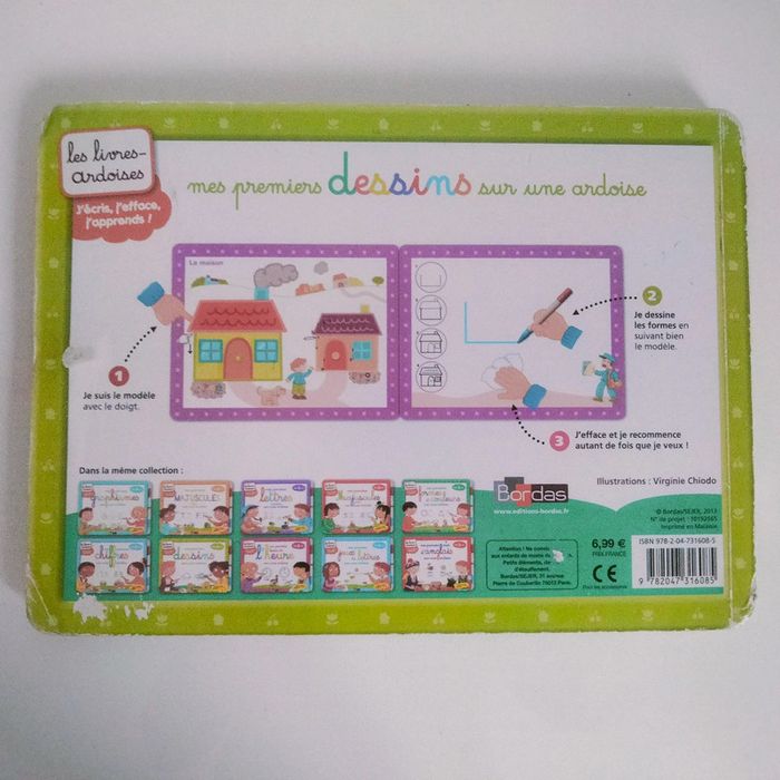 Livre ardoise : Mes premiers dessins - Bordas - photo numéro 2