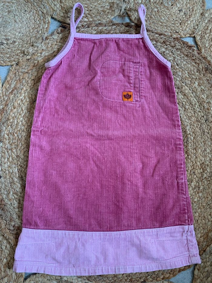 Robe vieux rose en velours Okaidi 3 ans