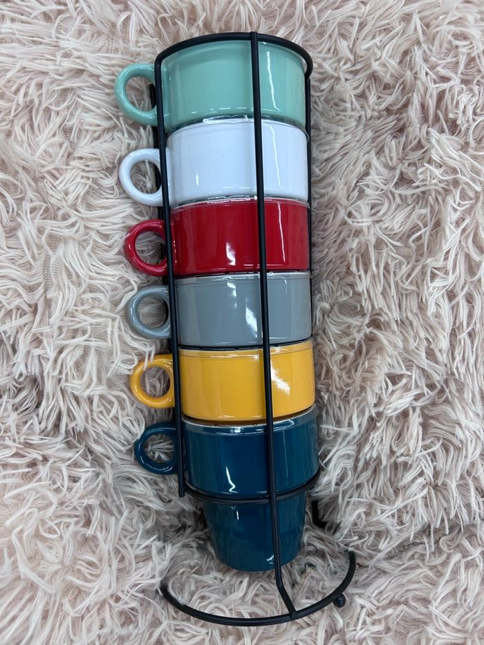 Lot de 6 Mugs sur Rack Colorama 26cl Multicolor - photo numéro 3