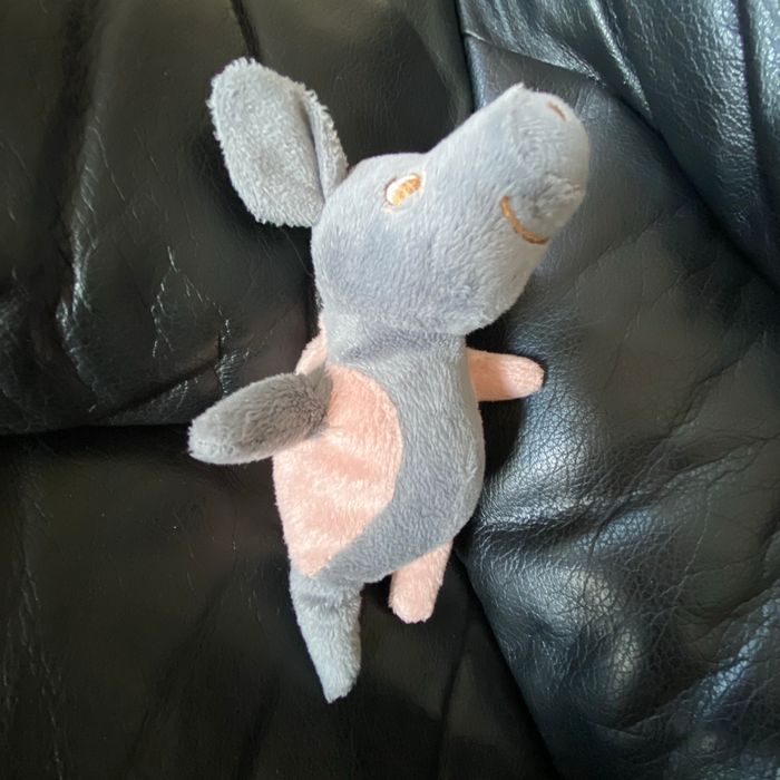 Peluche doudou cochon gris et rose ikea 20cm