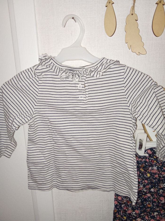 Ensemble bébé fille 12 mois mi saison, pantalon et blouse marque tape à l'oeil - photo numéro 4